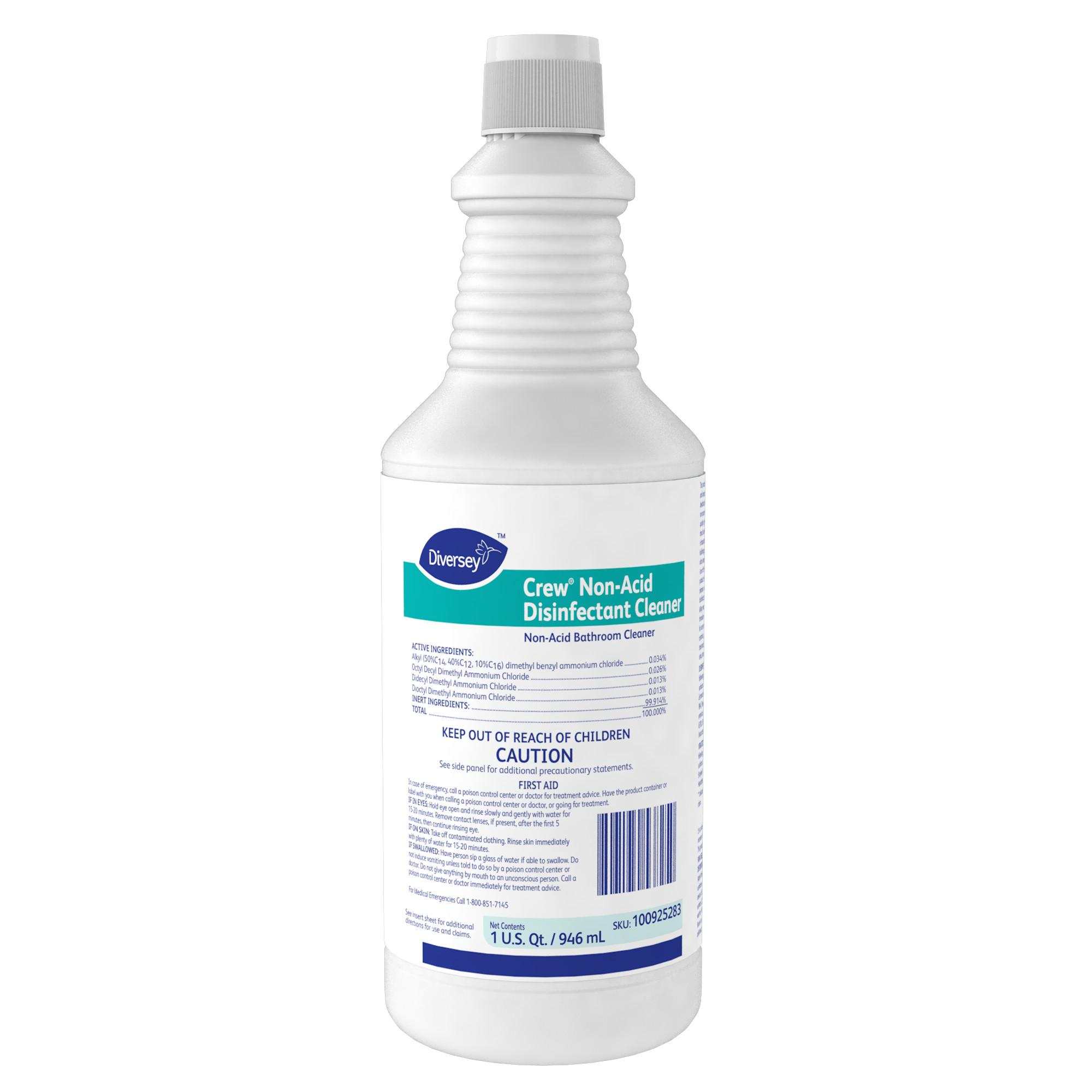 Diversey Crew Non-Acid Disinfectant Cleaner 1 Quart, 12/CS
