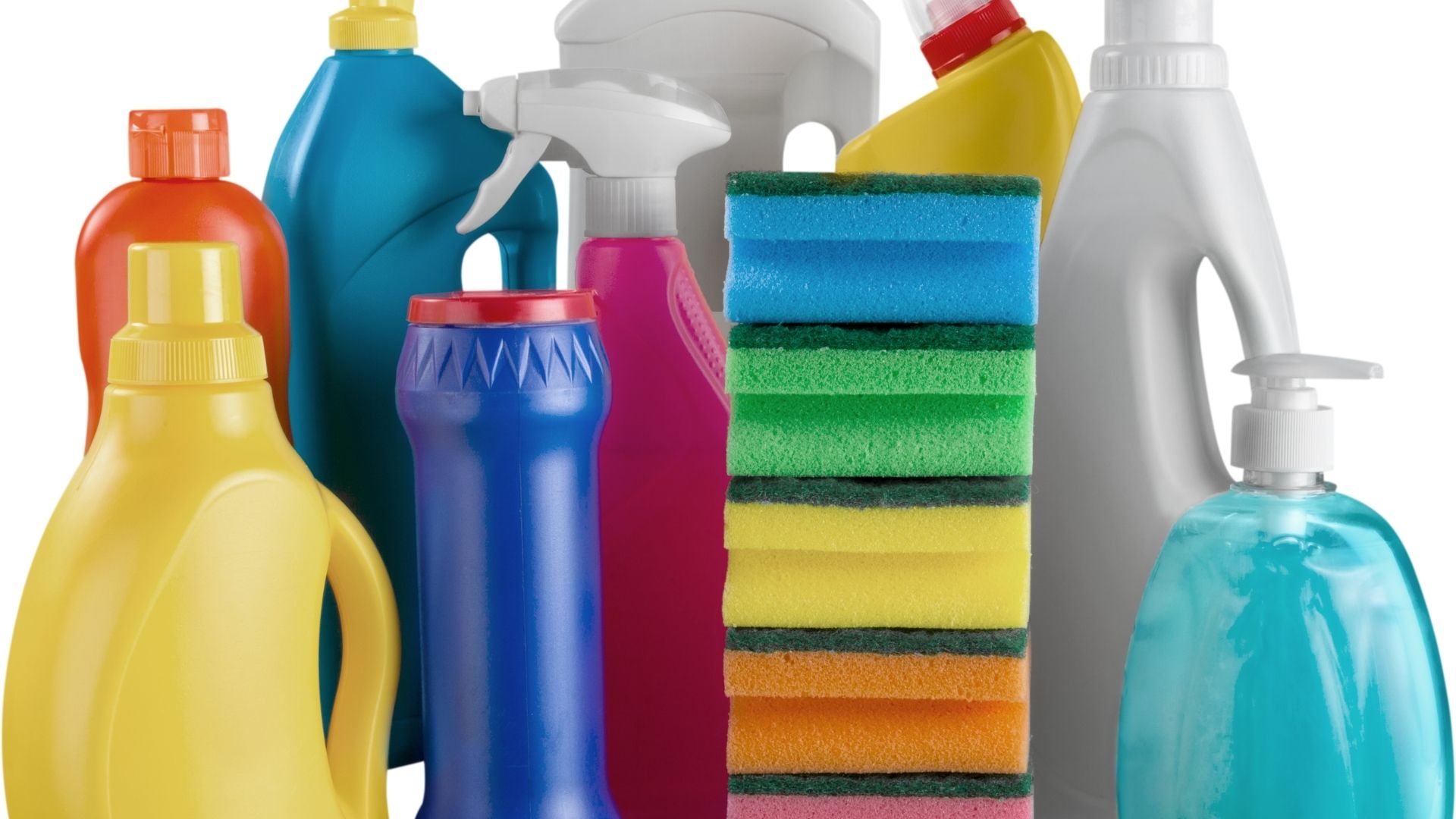 assorted cleaning supplies