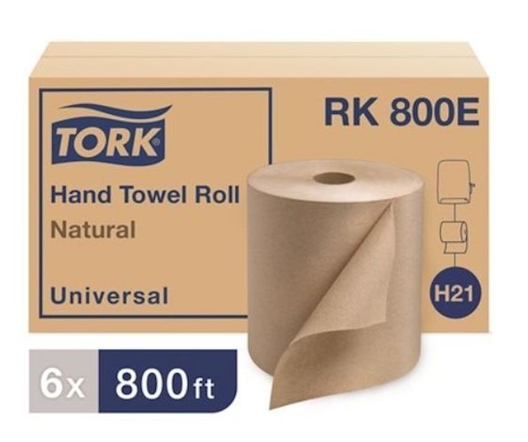paper towels hardwound Tork Natural 800 ft roll