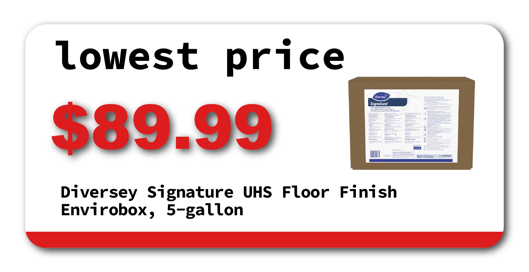 image of Diversey Signature UHS Floor Finish 5 gal. Envirobox