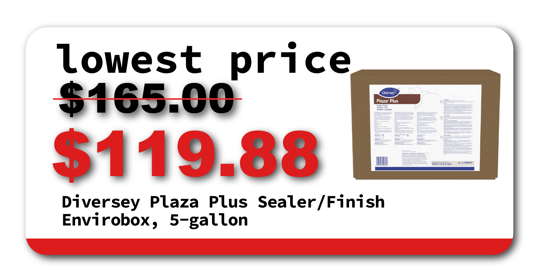 image of floor sealer Diversey Plaza Plus Sealer/Finish 5 gallon BIB