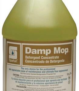 Spartan Damp Mop No-Rinse Floor Cleaner – Lemon Scent, 1-Gallon Bottle