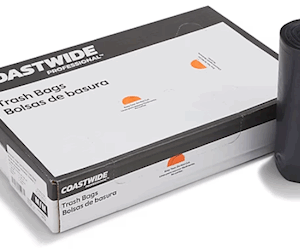 Coastwide 30–33 gallon 1.5 mil black low-density trash bags – 100 count