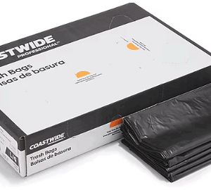 40–45 gallon 1.5 mil black low-density trash bags – 50 count