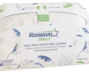 half-fold toilet seat covers, universal fit – bulk case of 5000 covers
