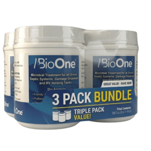 BioOne Professional Strength Microbial Drain & Septic System Treatment - 2 lb Dry Formula - 3 Pack